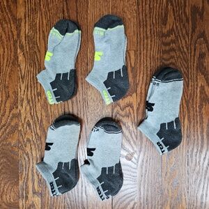 Starter Boys 5-pack low-cut ankle socks - size kids 4-9.5 - vapor grey heather